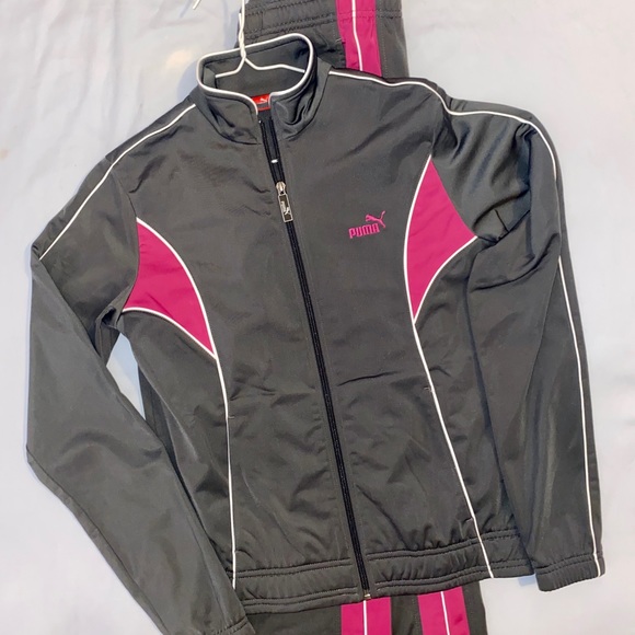 grey womens puma tracksuit